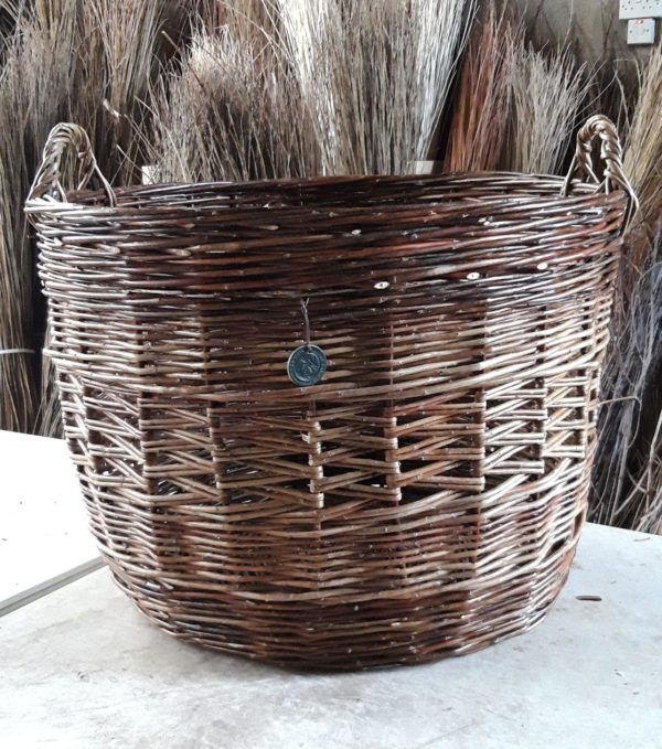 Large willow log basket